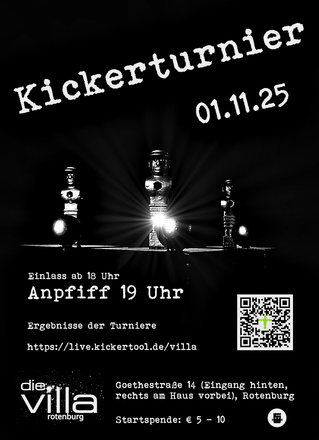Villa-Kickerturnier am 01.11.2025