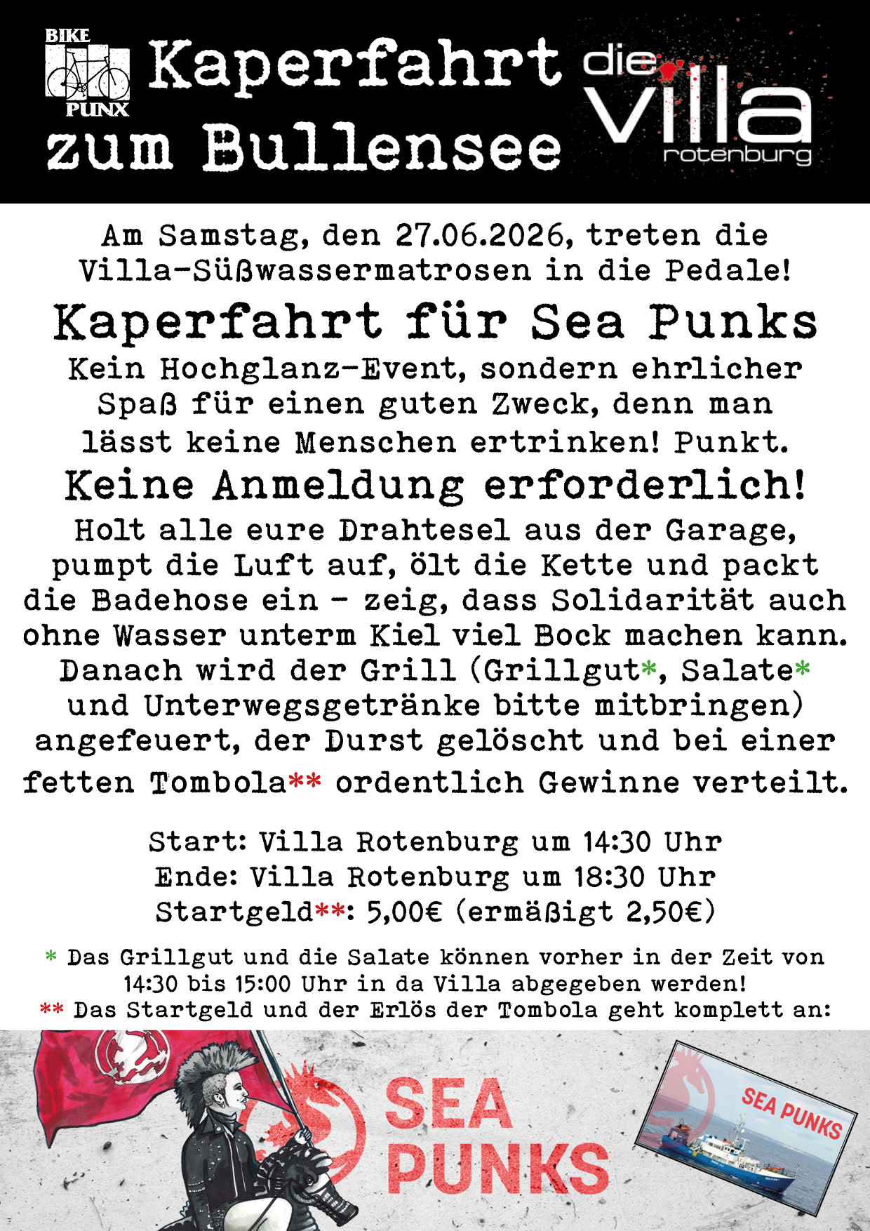 Kaperfahrt zum Bullensee Die Fahrradtour 2026
